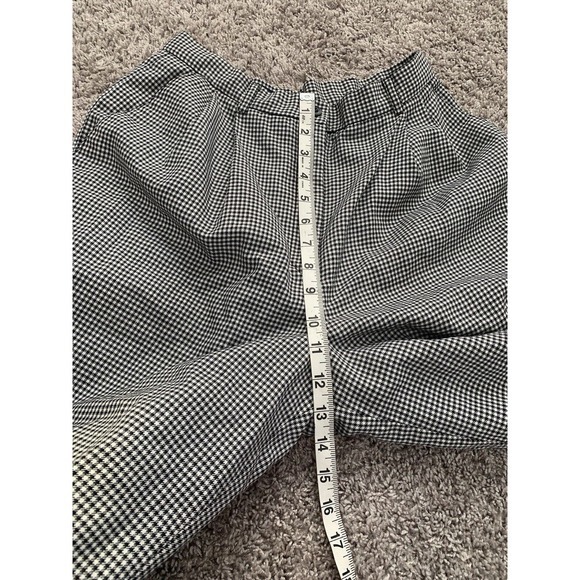 Vintage Houndstooth Trousers High Waist Pleated Career Pants charter club size 8 - Picture 6 of 11